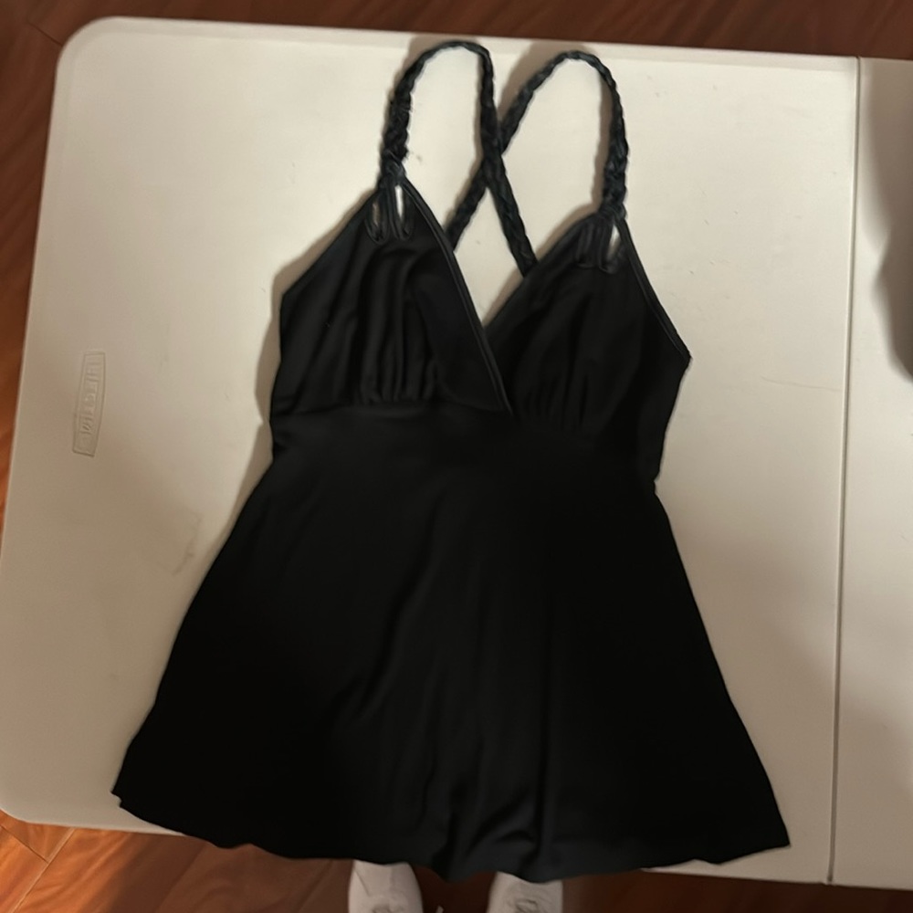 Bebe vintage Black Tank Top with braided stain straps